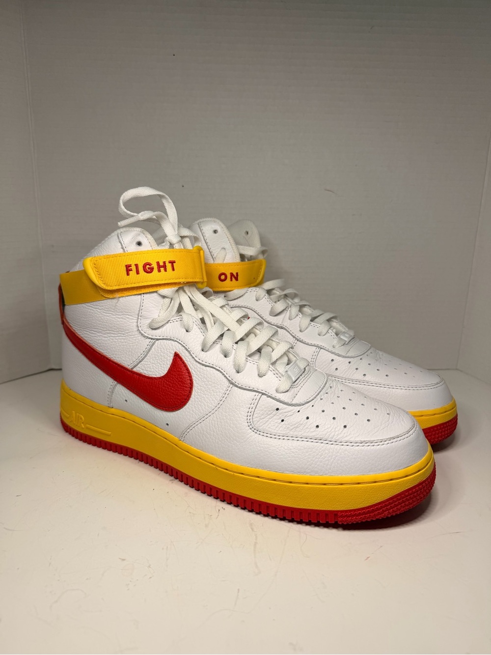 Nike Air Force 1 High West Indies Varsity Red White
Yellow Shoes Size 12